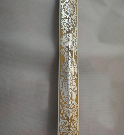 Templar sword blade detail