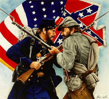 Union and Confederate soldiers